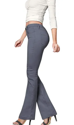 HyBrid & Company Women's Slim Boot Cut Stretch Pants