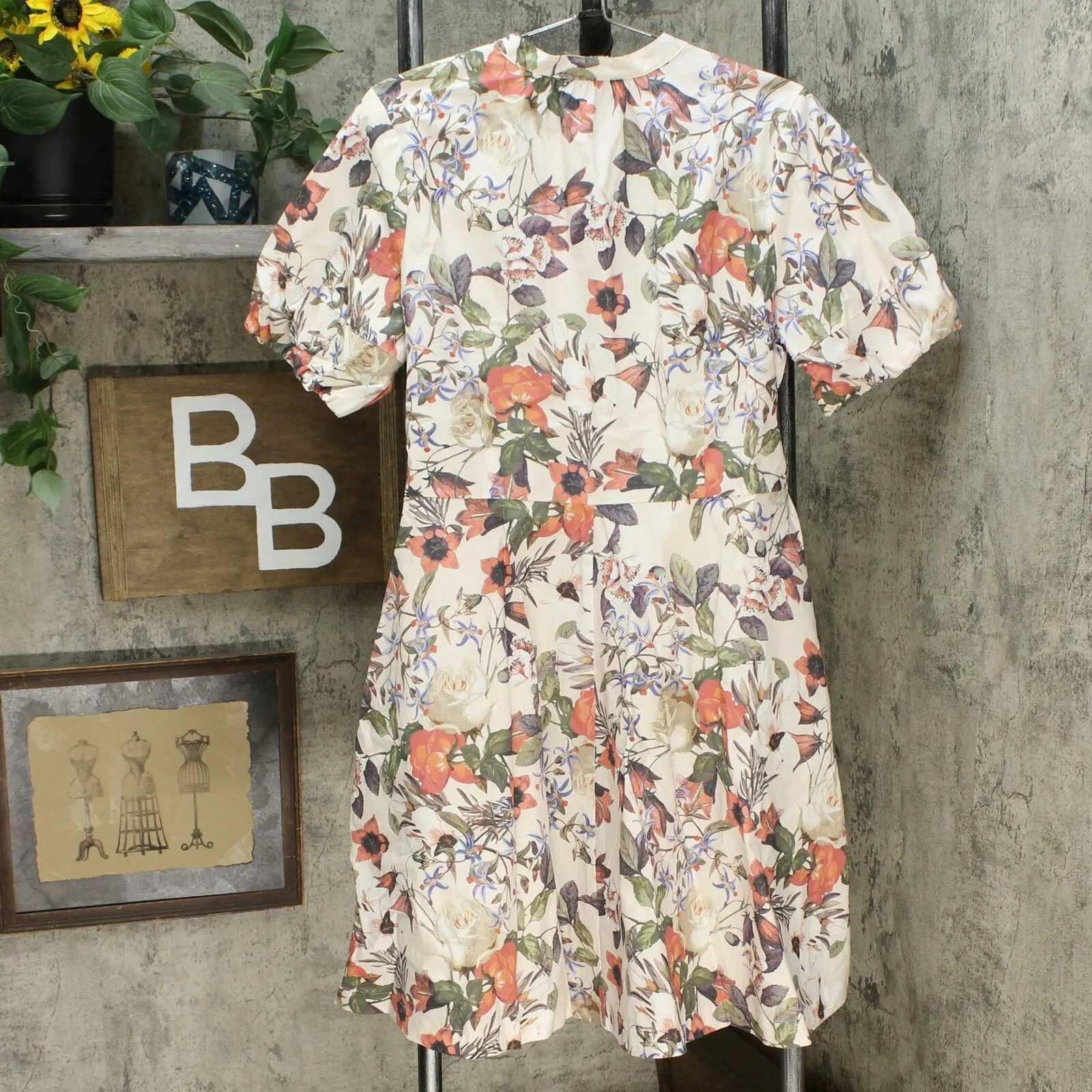 INC International Concepts Women's Cotton Floral Print Mini Dress