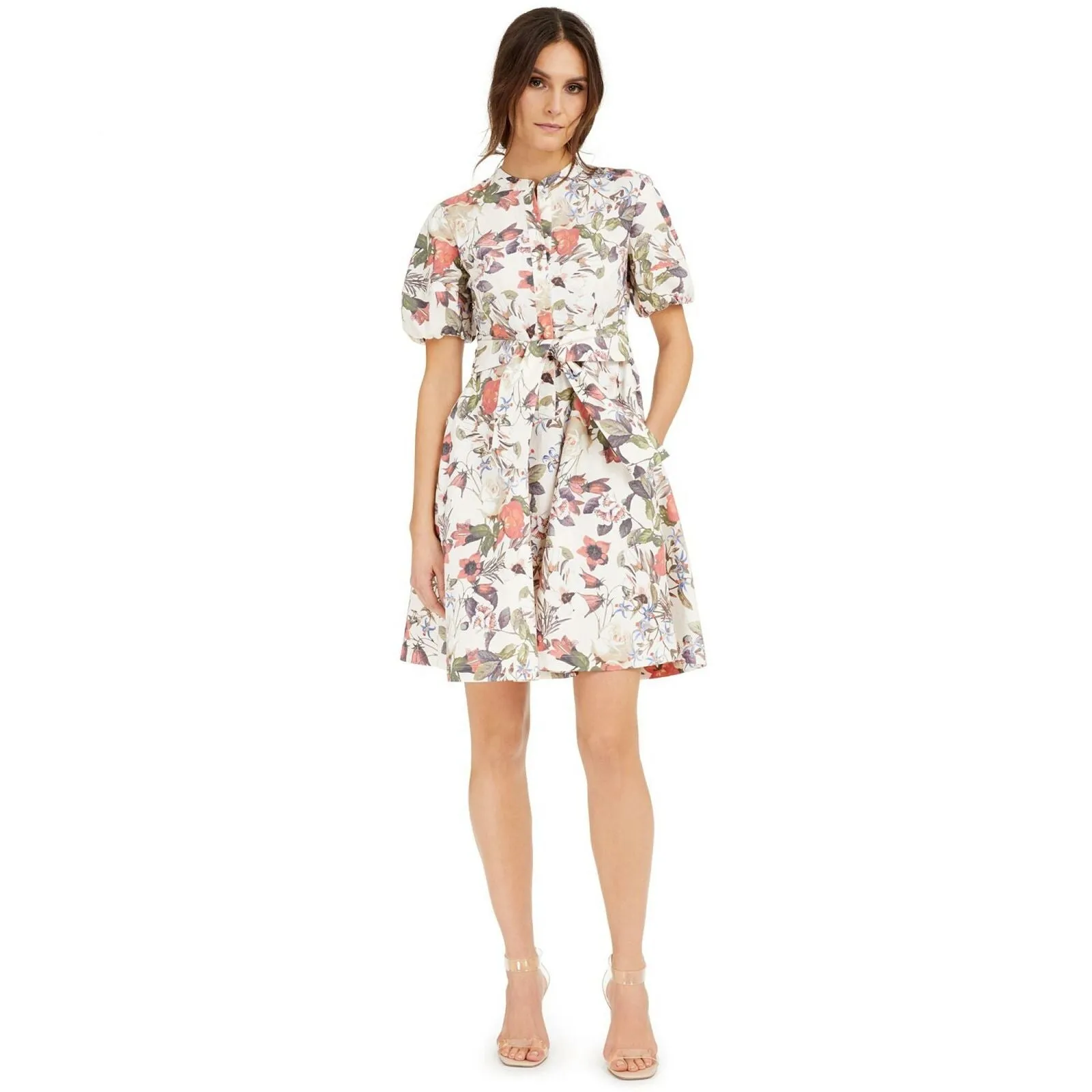 INC International Concepts Women's Cotton Floral Print Mini Dress