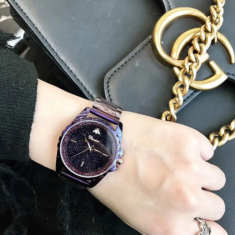 Individual Bee Pattern Starry Dial Women's Watch