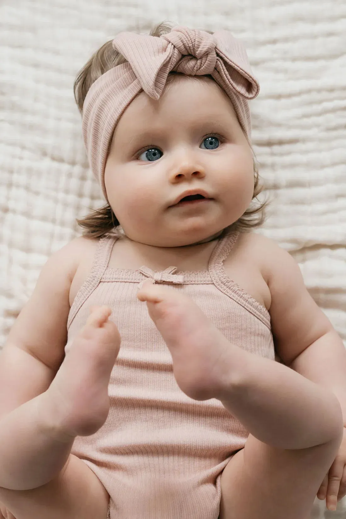 Jamie Kay Organic Cotton Modal Singlet Bodysuit - Dusky Rose