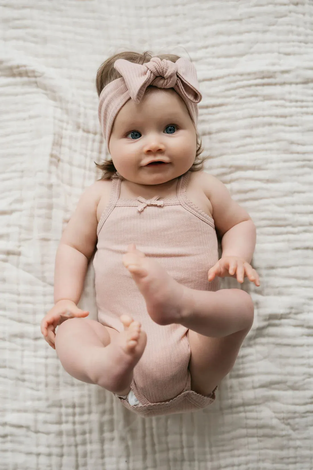 Jamie Kay Organic Cotton Modal Singlet Bodysuit - Dusky Rose