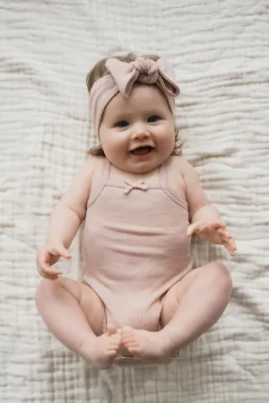 Jamie Kay Organic Cotton Modal Singlet Bodysuit - Dusky Rose