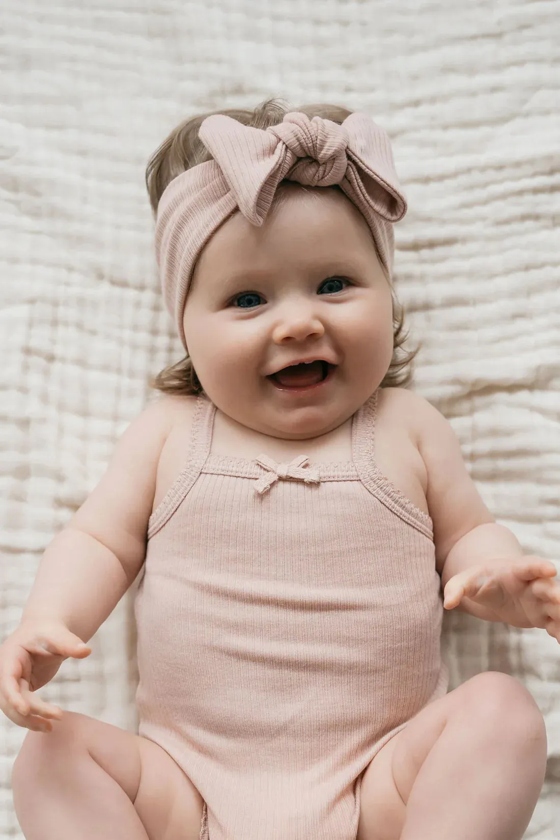 Jamie Kay Organic Cotton Modal Singlet Bodysuit - Dusky Rose