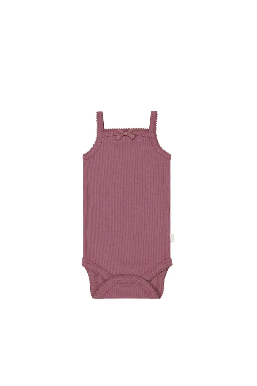 Jamie Kay Organic Cotton Modal Singlet Bodysuit - Rosette