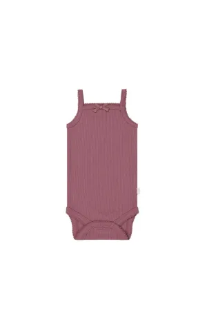 Jamie Kay Organic Cotton Modal Singlet Bodysuit - Rosette