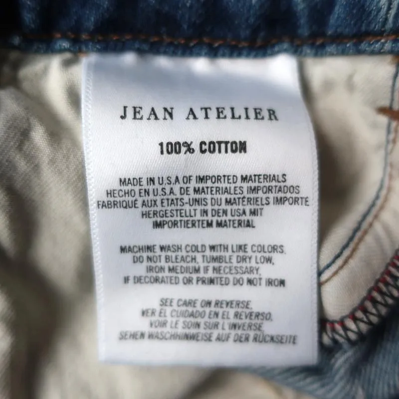 Jean Atelier x Barneys New York Belted Crop Jeans Light Blue Size 25