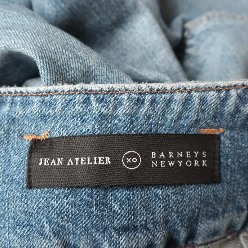Jean Atelier x Barneys New York Belted Crop Jeans Light Blue Size 25