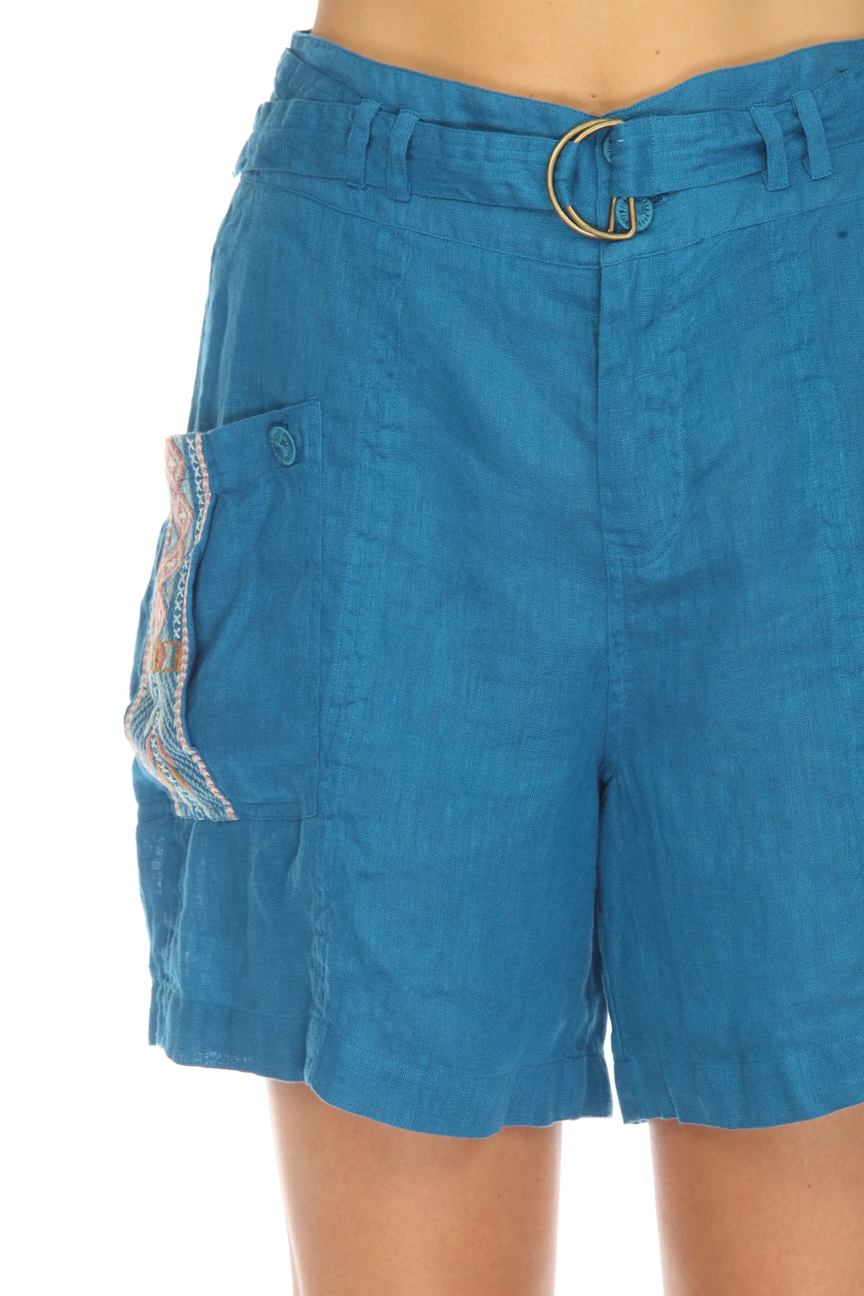 Johnny Was JWLA Ceretti Belted Cargo Shorts Boho Chic J83123