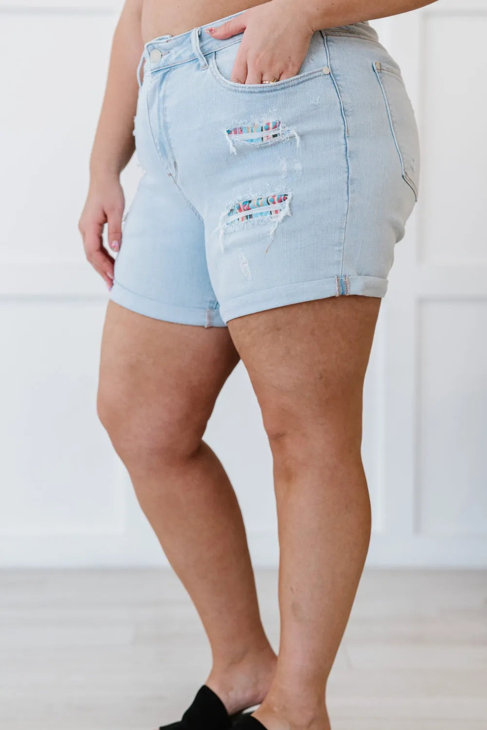 Judy Blue Summer in the Desert Full Size Printed Lining Shorts