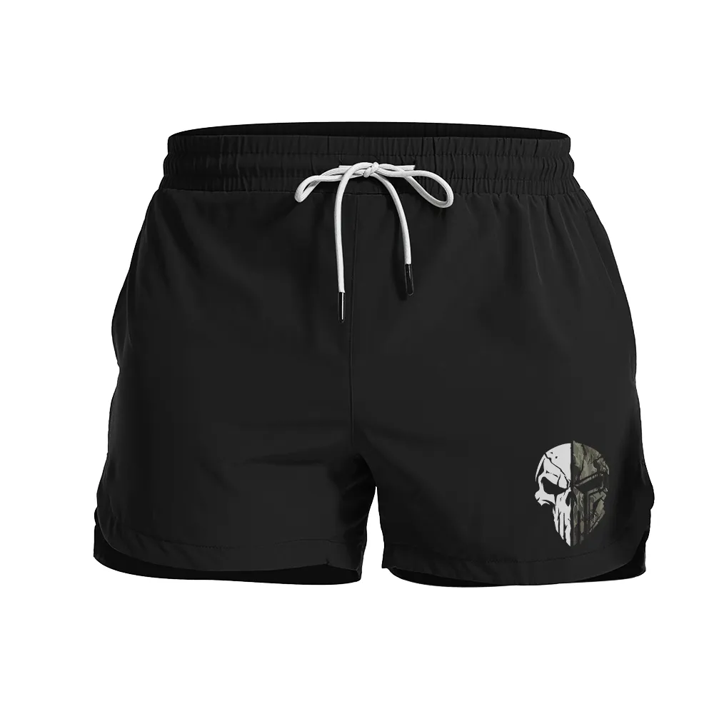 Jungle Skeleton Spartan Graphic Shorts