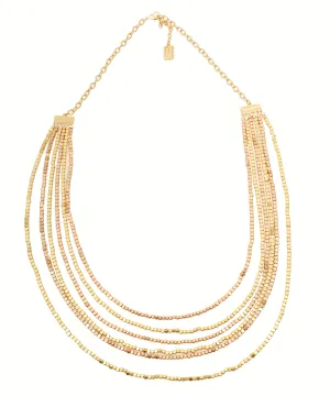 Karine Sultan Rose Gold Multistrand Necklace