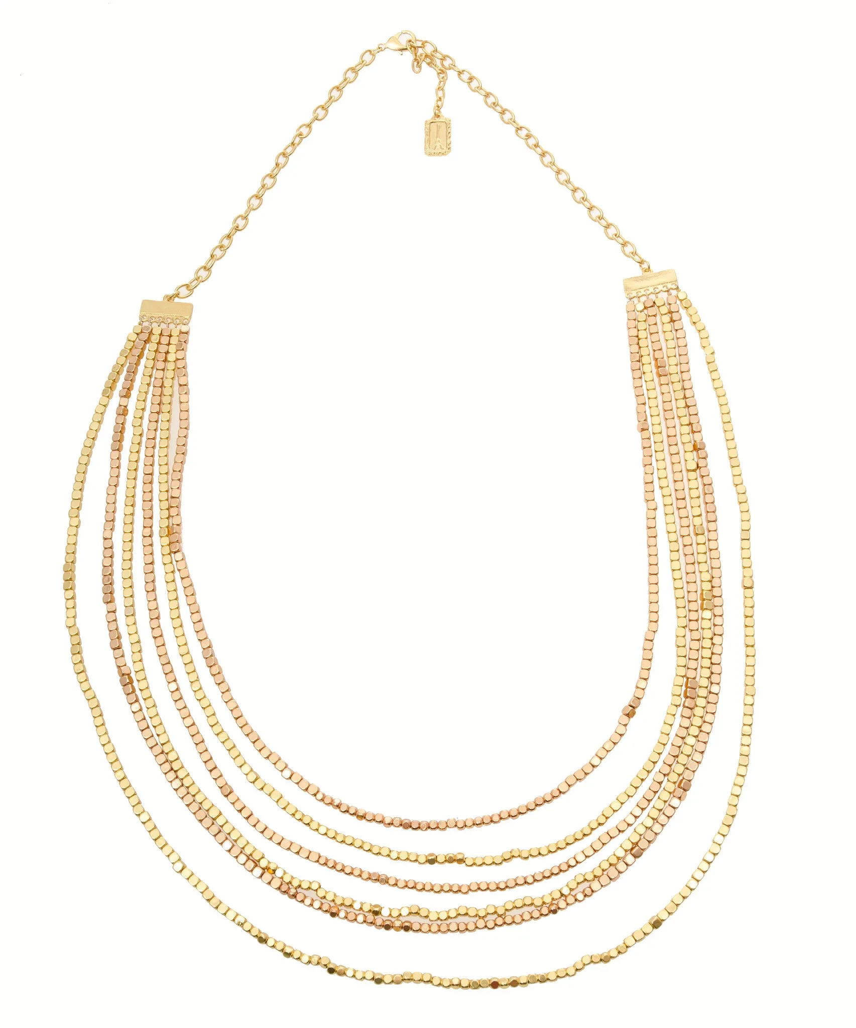 Karine Sultan Rose Gold Multistrand Necklace