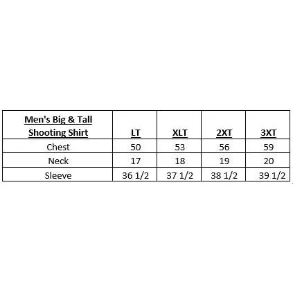 Kevin's Big & Tall Right Hand Long Sleeve Shooting Shirt