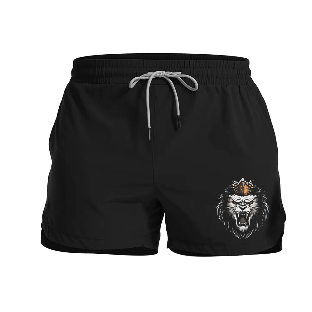 King Of Lions Graphic Shorts