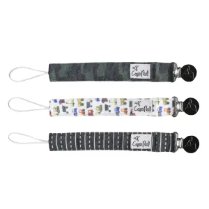 Knit Binky Clip 3 Pack- Diesel