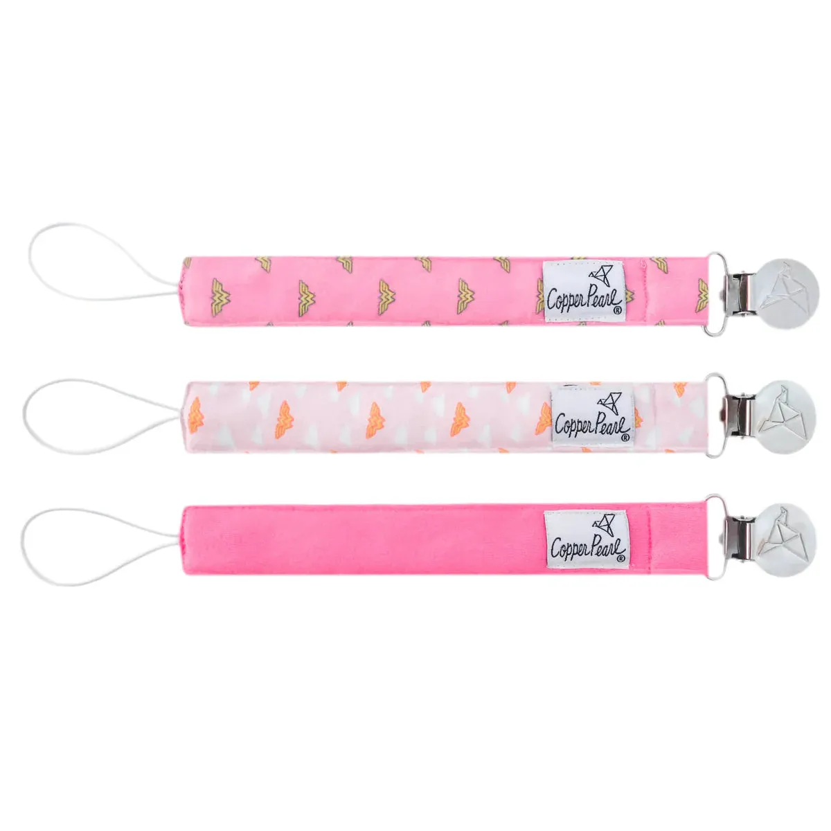 Knit Binky Clip 3 Pack- Wonder Woman