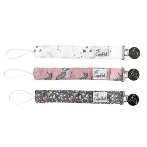 Knit Binky Clip 3 Pack- Zella