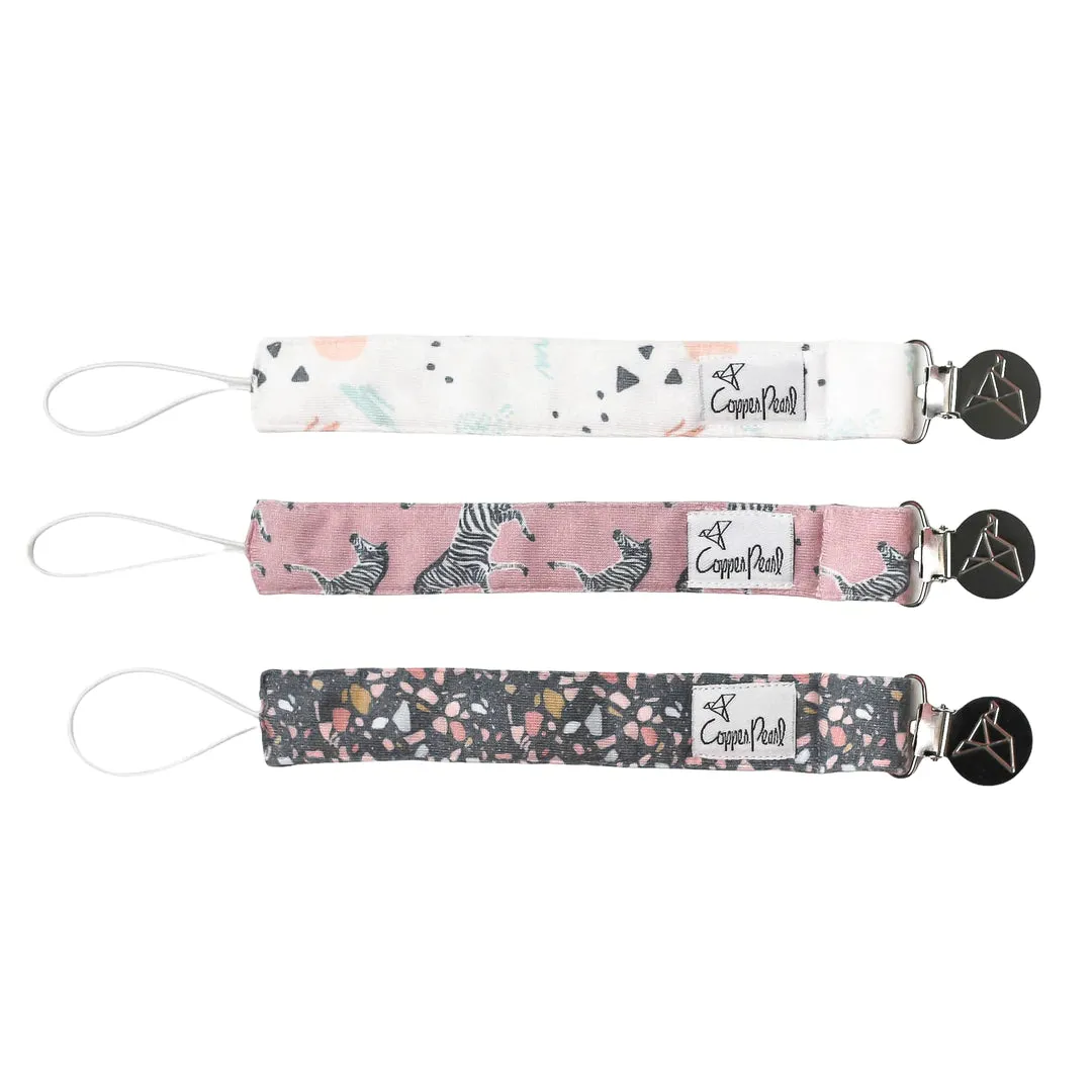 Knit Binky Clip 3 Pack- Zella