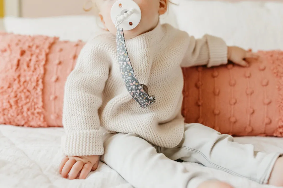 Knit Binky Clip 3 Pack- Zella
