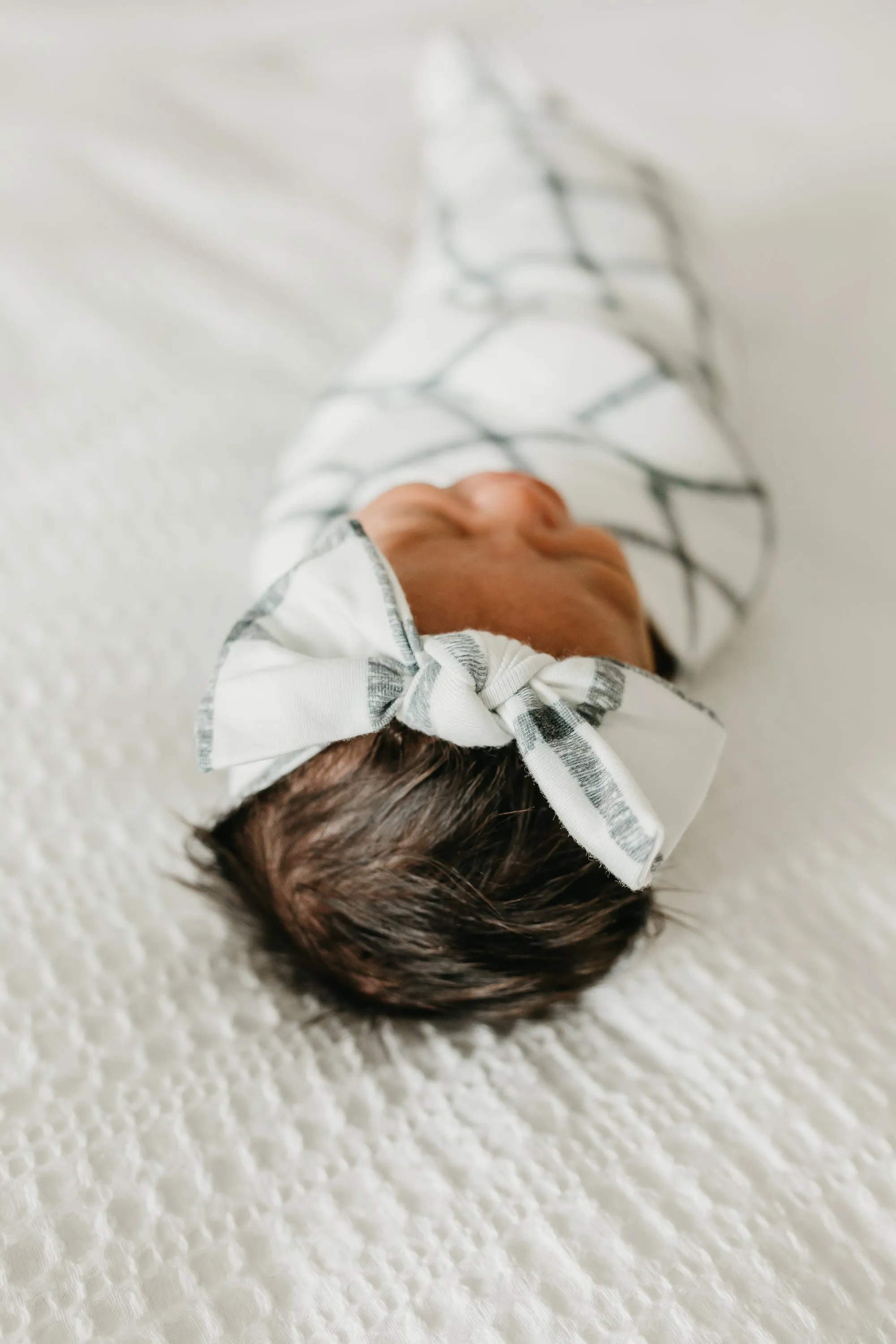 Knit Headband Bow - Ledger
