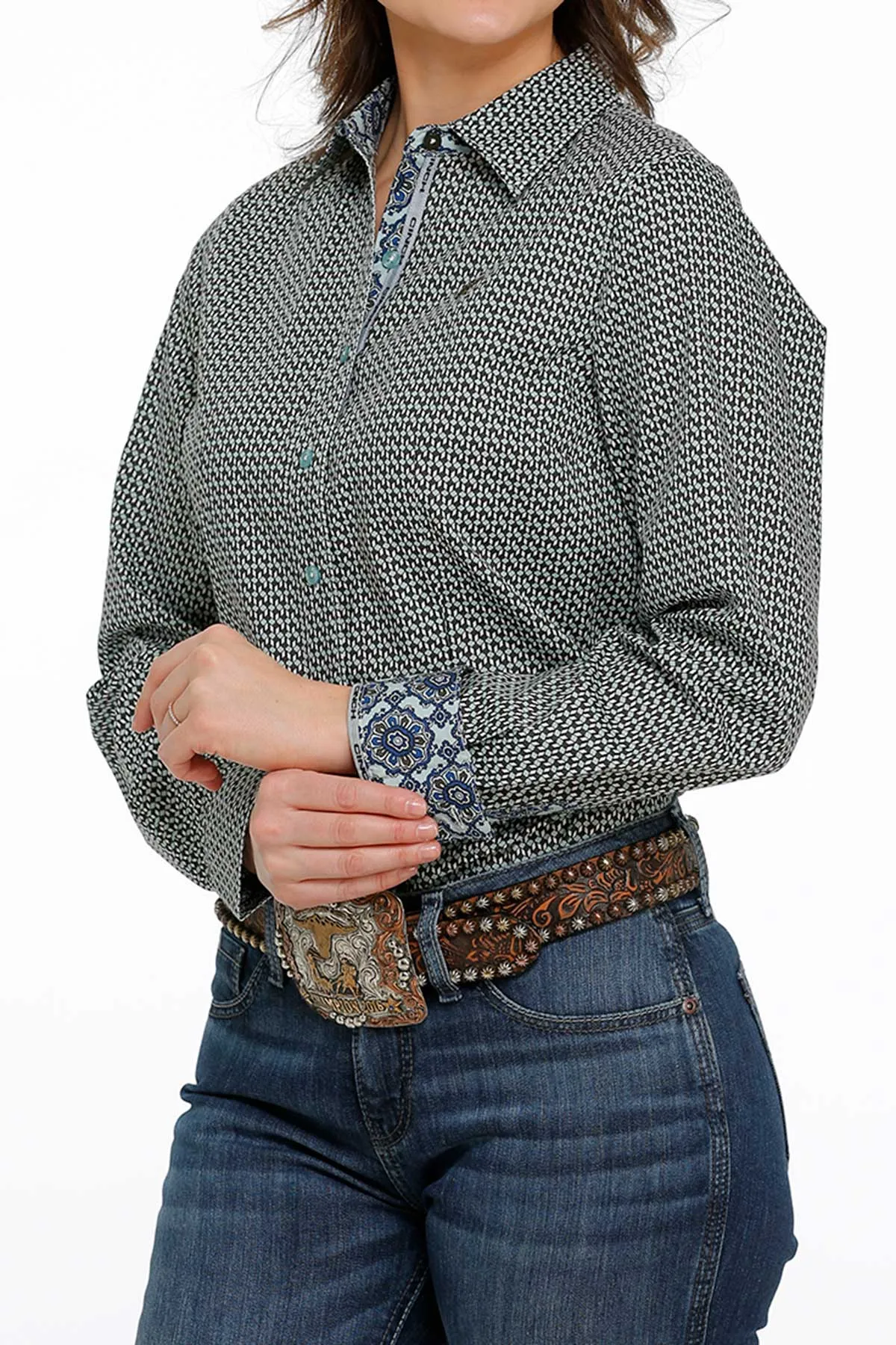 LADIES MULTI CINCH LONG SLEEVE SHIRT