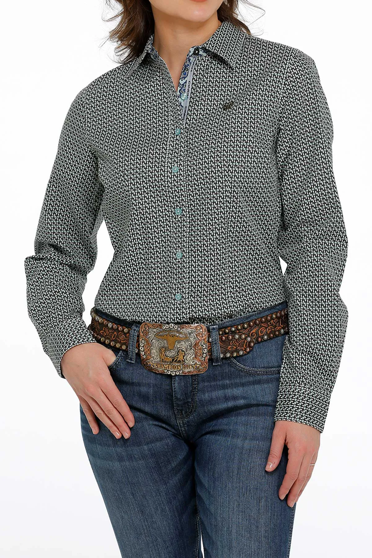 LADIES MULTI CINCH LONG SLEEVE SHIRT
