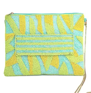 Leaf & Curved Line Clutch