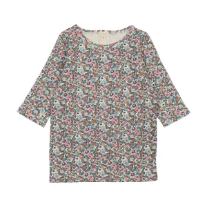 Lil Legs Three Quarter Sleeve T-Shirt - Multicolor Floral