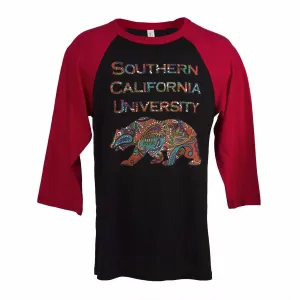 Locals Only - SCU Paisley Bear Baseball Tee