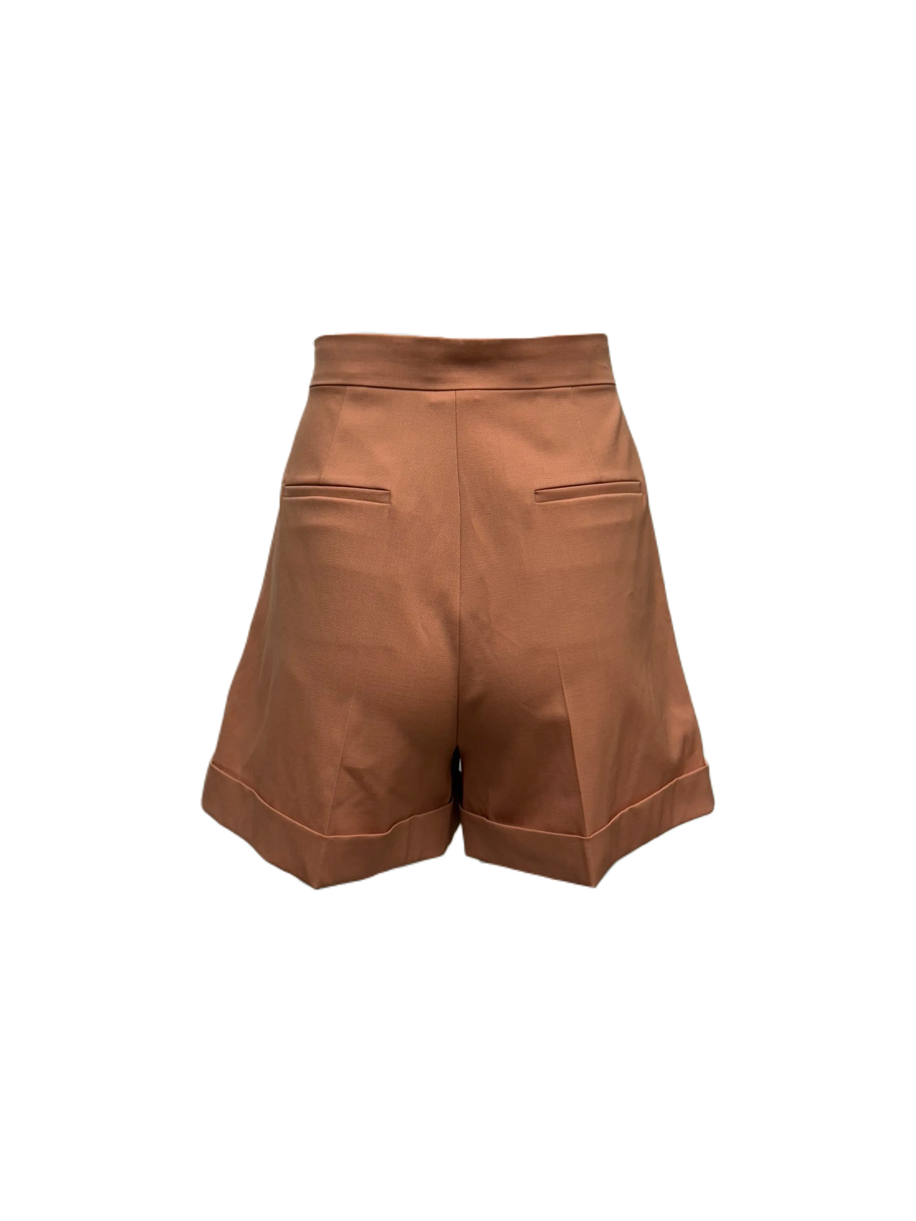 Max Mara Women's Brown Bormida Zipper Closure Shorts NWT