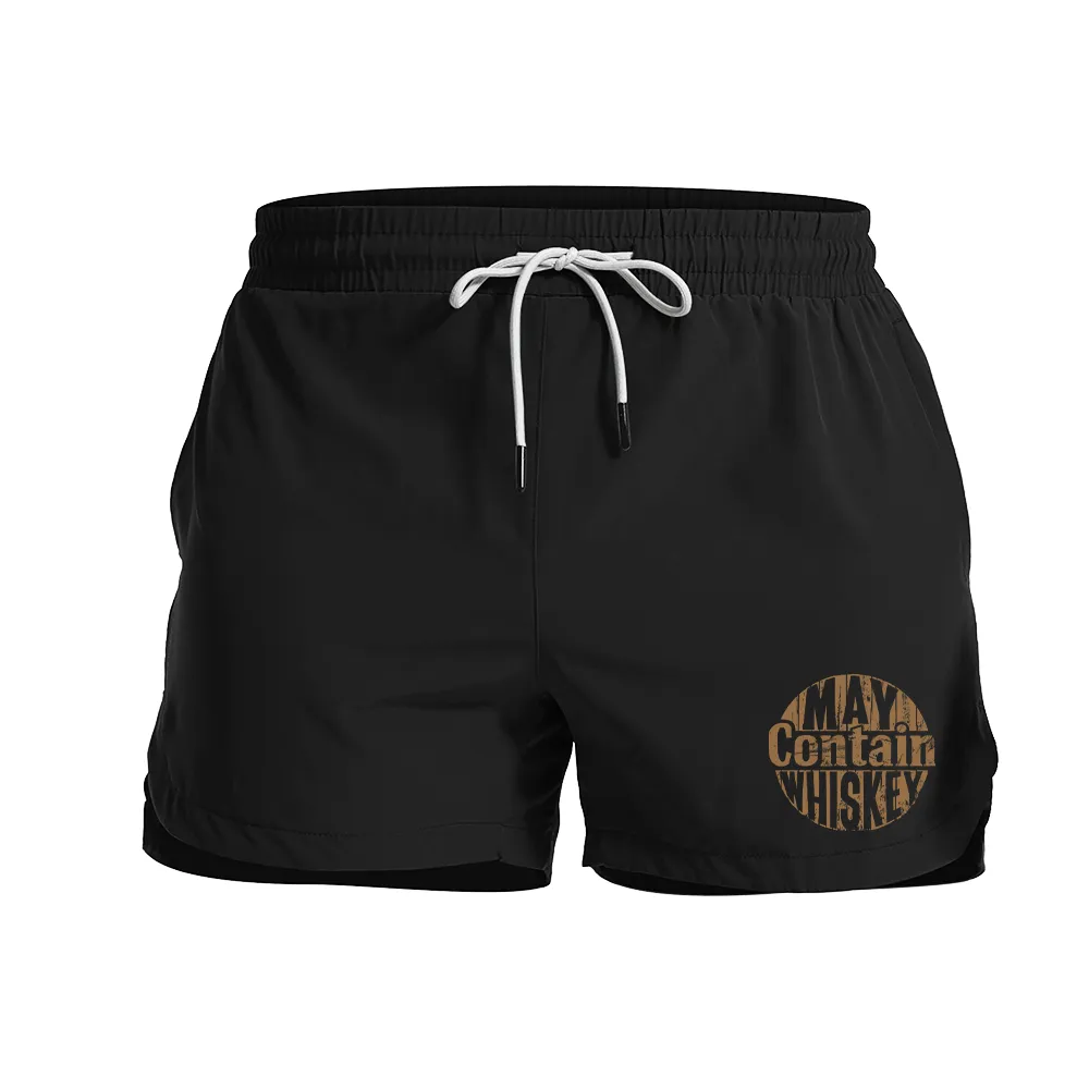 May Contain Whiskey Graphic Shorts