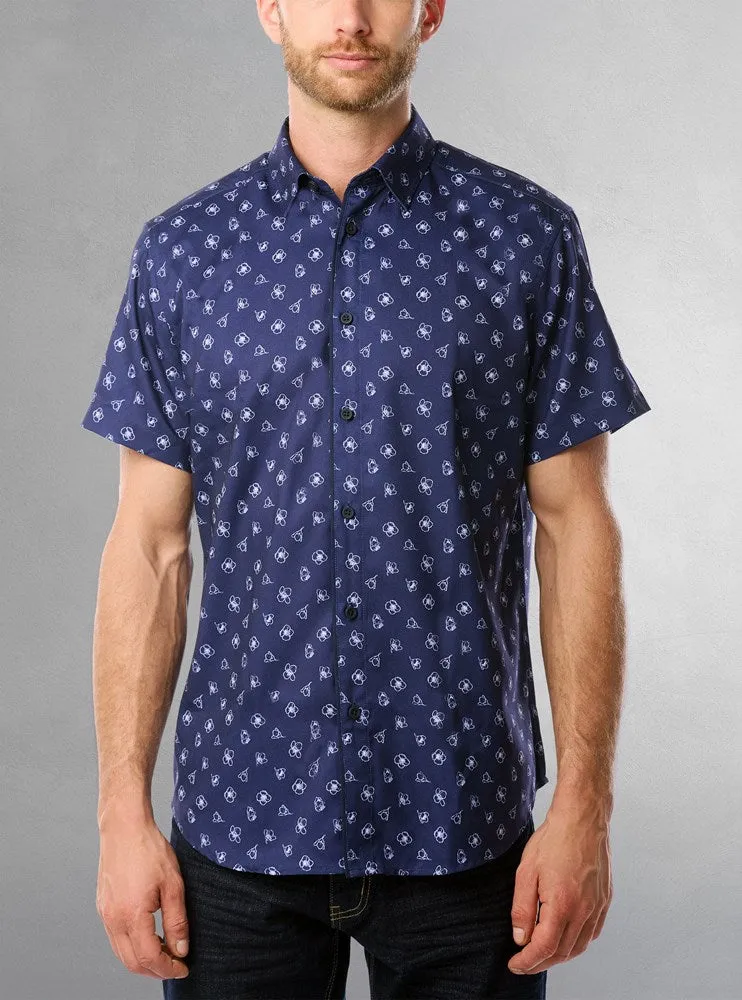 Men's casual short sleeve shirt