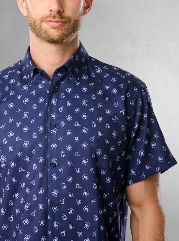 Men's casual short sleeve shirt