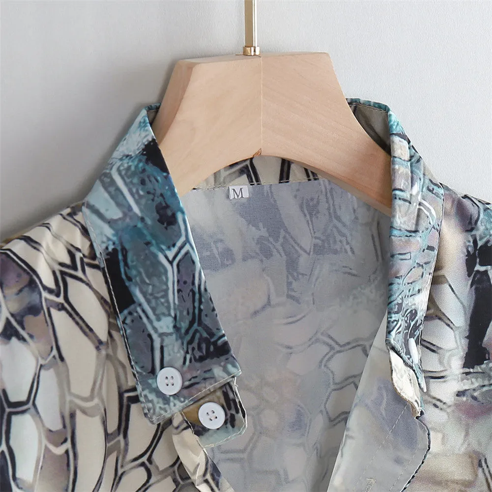Men's Long Sleeve Button-Down Floral Shirt. Top Fashion Quality..