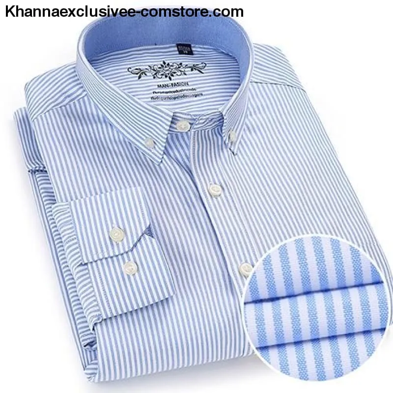 Men's Plaid Checked Button Chest Pocket Smart Casual Contrast Standard-fit Long Sleeve Shirt