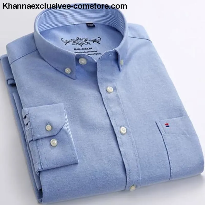 Men's Plaid Checked Button Chest Pocket Smart Casual Contrast Standard-fit Long Sleeve Shirt