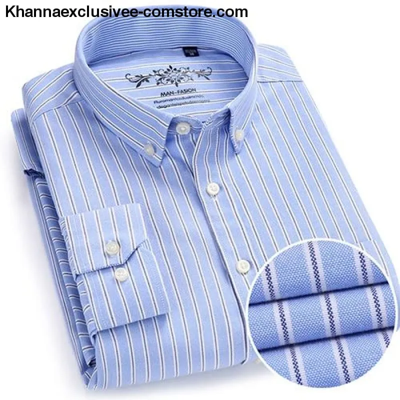 Men's Plaid Checked Button Chest Pocket Smart Casual Contrast Standard-fit Long Sleeve Shirt