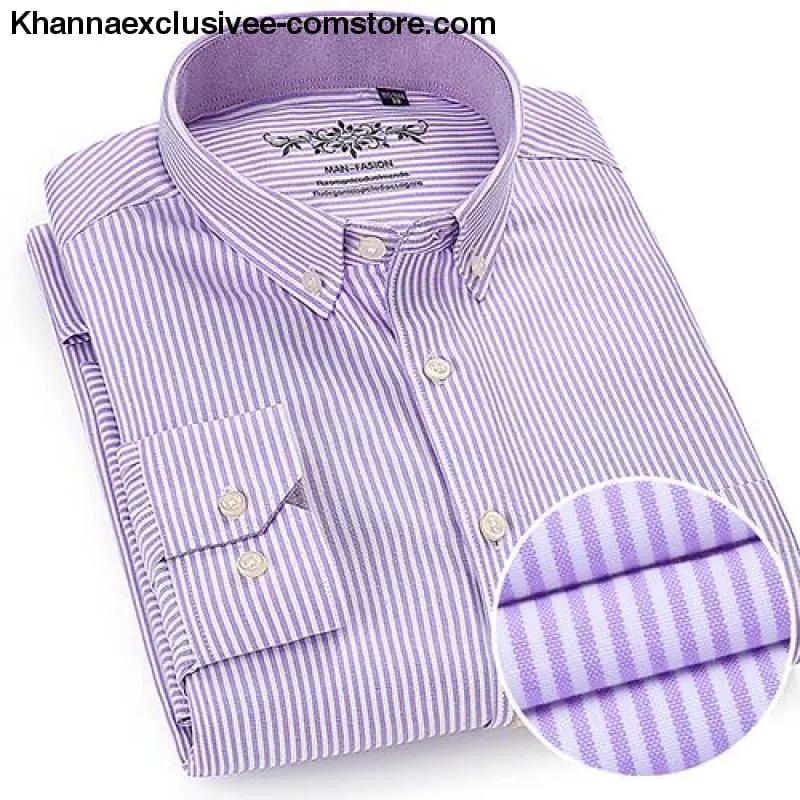 Men's Plaid Checked Button Chest Pocket Smart Casual Contrast Standard-fit Long Sleeve Shirt