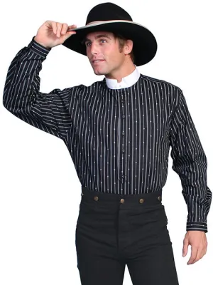 Men's Western Shirt Collection: Scully Rangewear Tombstone Band Collar