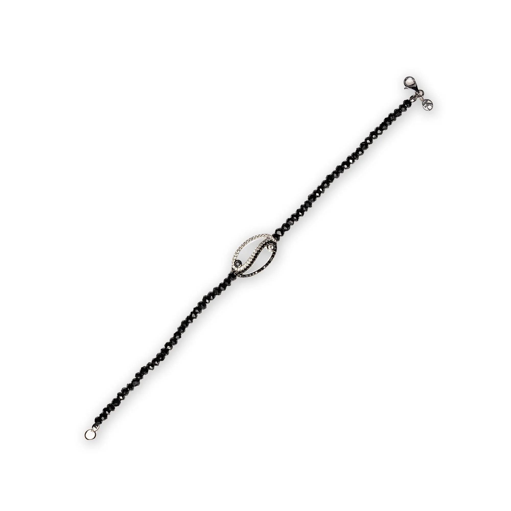 Men's Yin-Yang Black Spinel Bracelet