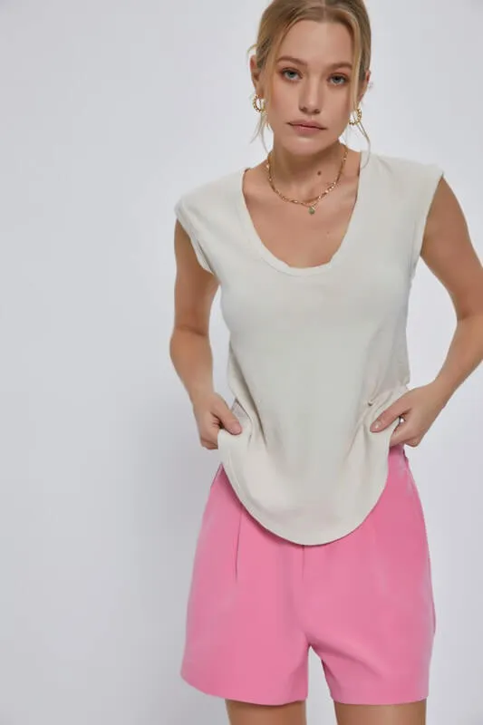 Monroe Classic Dress Shorts- Pink