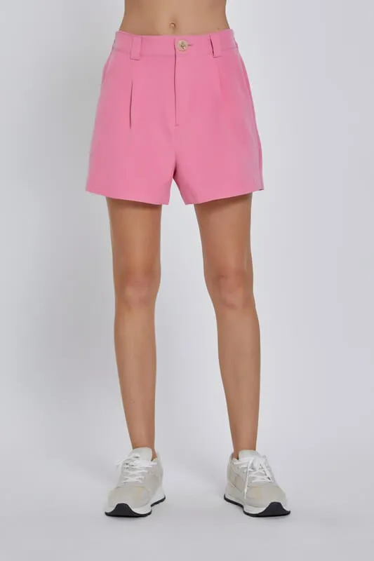 Monroe Classic Dress Shorts- Pink