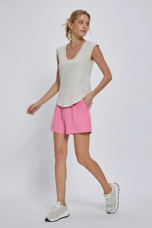Monroe Classic Dress Shorts- Pink