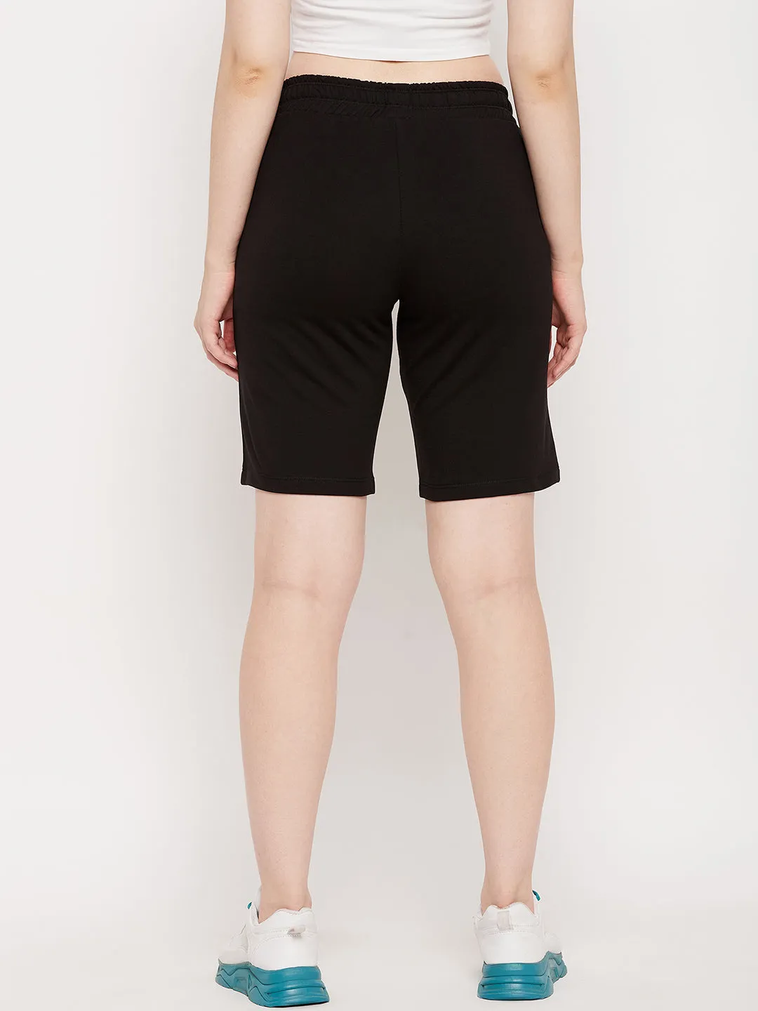 mSECRET Black Typography  Cotton Shorts