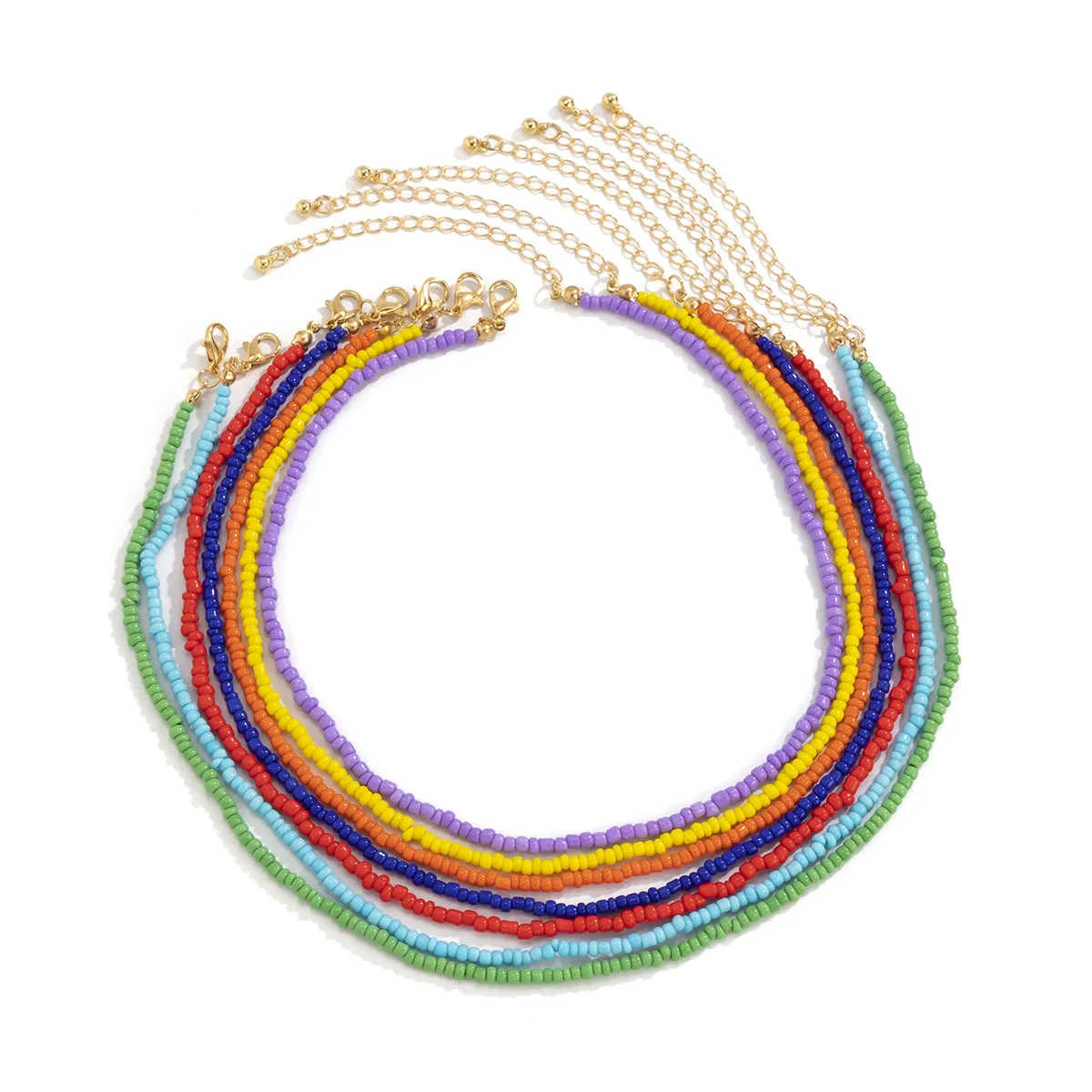 Multicolor Howlite & 18K Gold-Plated Beaded Necklace Set