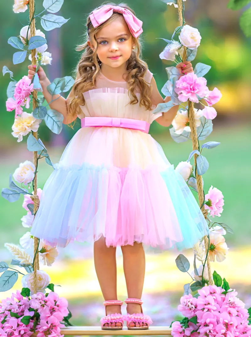My Pastel Dream Belted Tutu Dress