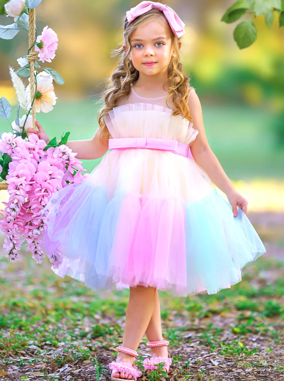 My Pastel Dream Belted Tutu Dress