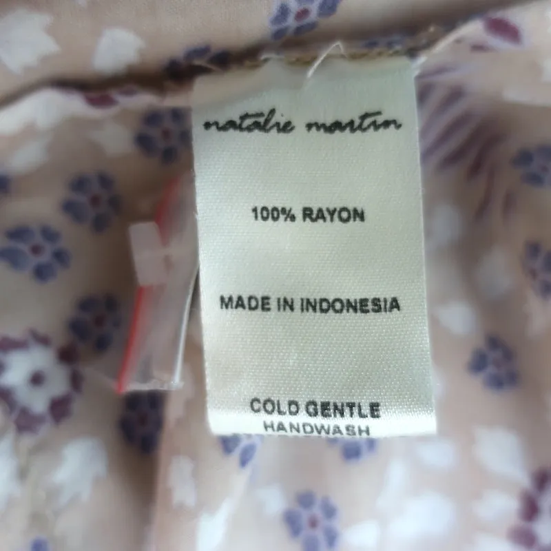 Natalie Martin Jasmine Belted Maxi Dress Pink Floral Print Size Large