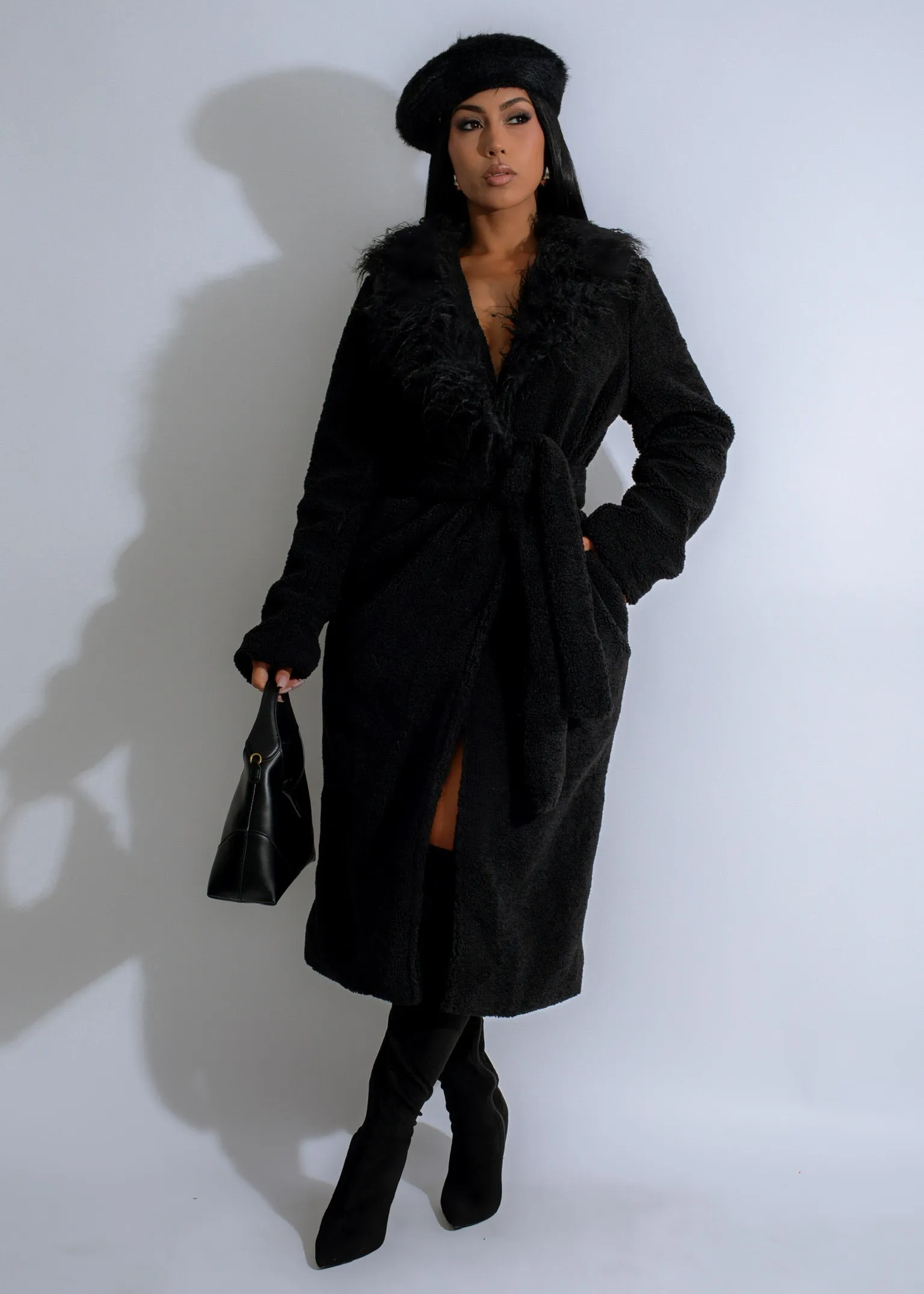 Nightfall Plush Coat Black